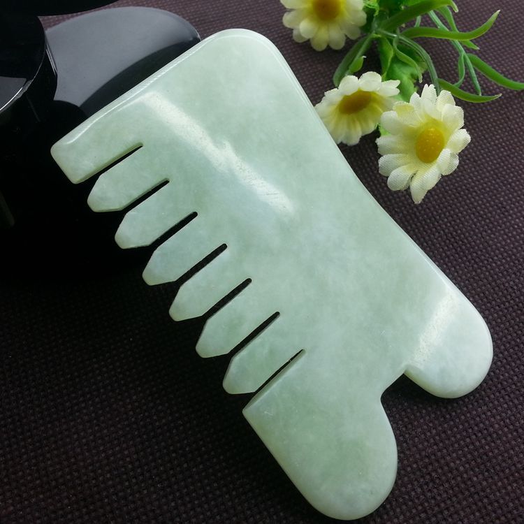 The Dual Ritual Jade Comb | Gua Sha Sculpting + Scalp Massage Tool