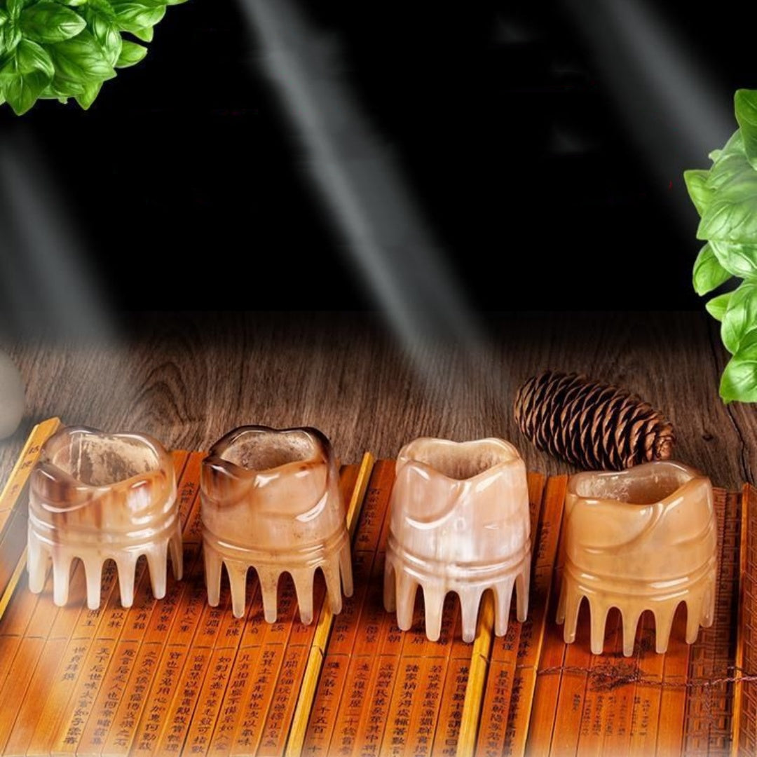 The Buffalo Horn Massage Comb | Natural Buffalo Horn Comb for Scalp Massage