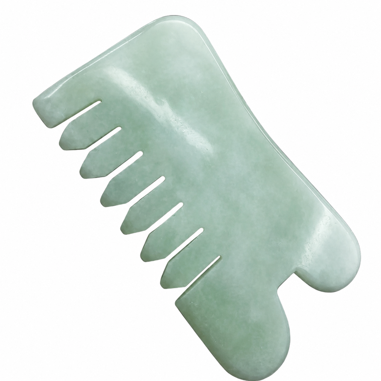 The Dual Ritual Jade Comb | Gua Sha Sculpting + Scalp Massage Tool