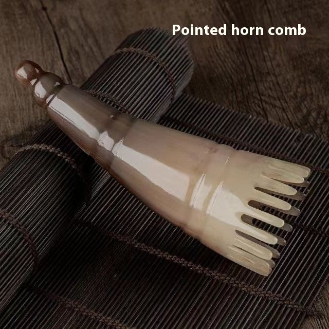 The Buffalo Horn Massage Comb | Natural Buffalo Horn Comb for Scalp Massage