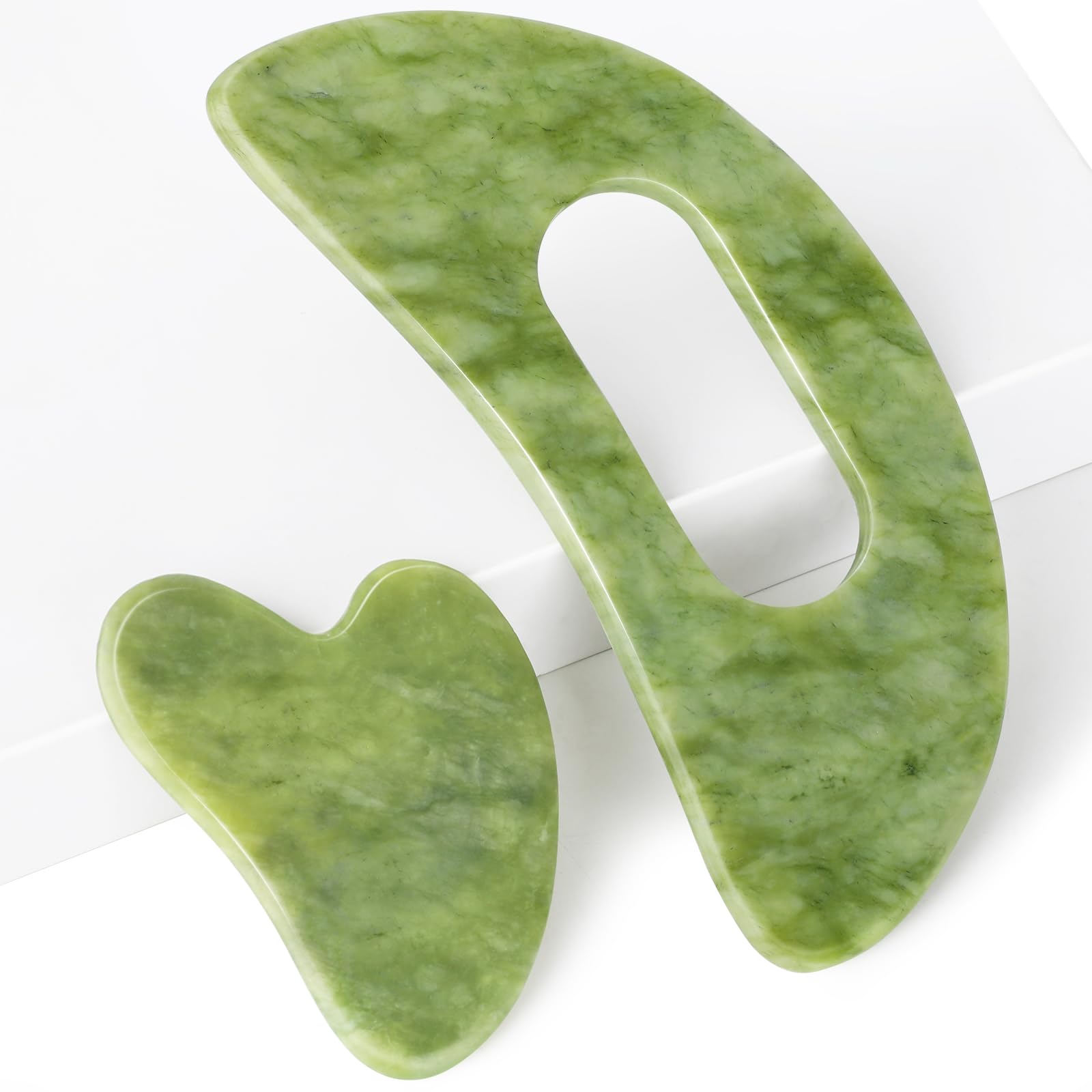 Jade Gua Sha Head-to-Toe Set | Full Face and Body Ritual Set
